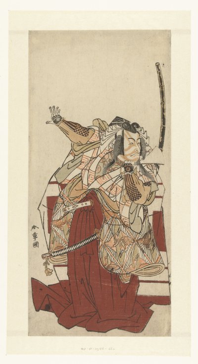 Attore Ichikawa Danjuro in un ruolo shibaraku da Katsukawa Shunsho