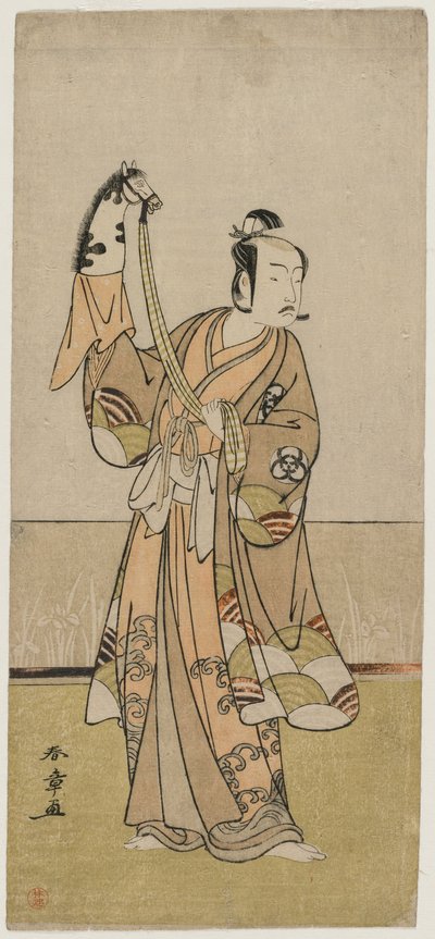 Bando Hikosaburo III che tiene un burattino da Katsukawa Shunsho
