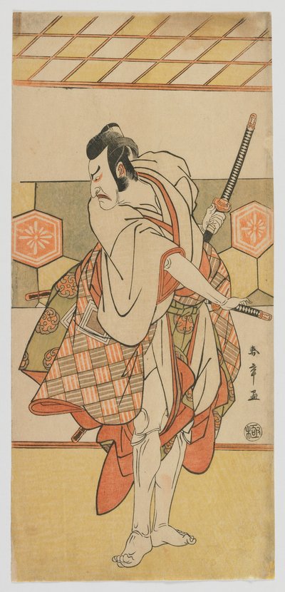 Attore Kabuki Ichikawa Danjuro V, periodo Edo da Katsukawa Shunsho