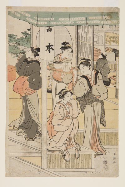 Preparativi per una festa da Katsukawa Shunsho