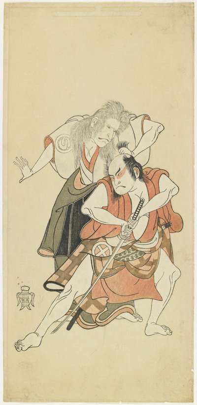 Sawamura So_ju_ro_ II e O_tani Hiroji III da Katsukawa Shunsho