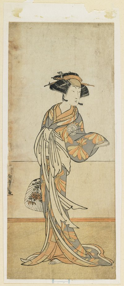 Segawa Kikunoju in un ruolo femminile, fine XVIII secolo da Katsukawa Shunsho