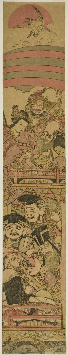 Sette dei della buona fortuna su una nave del tesoro da Katsukawa Shunsho