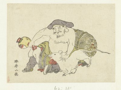 Daikoku e il suo ratto da Katsukawa Shunzan