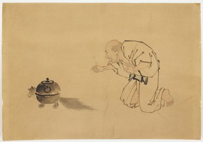 Illustrazione di "Tanuki Teakettle" da Katsushika (school of) Hokusai