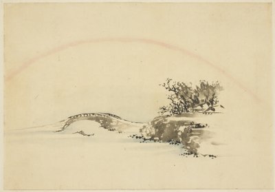 Paesaggio con arcobaleno da Katsushika (school of) Hokusai