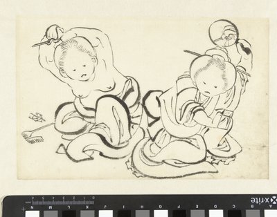 Due donne che si pettinano da attributed to Katsushika Hokusai