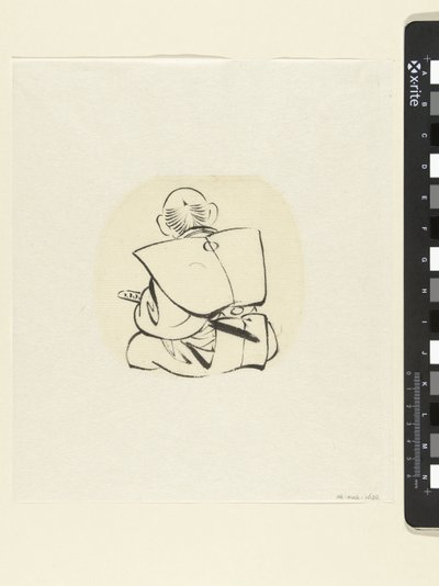Uomo seduto, visto di spalle da attributed to Katsushika Hokusai
