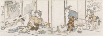 Coppia innamorata spiata da Katsushika Hokusai (possibly)