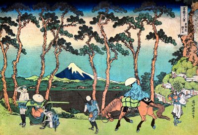 36 vedute del Monte Fuji, Giappone: Hodogaya sulla strada di Tokaido da Katsushika Hokusai