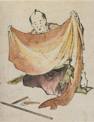 Un mercante di stoffe da Katsushika Hokusai