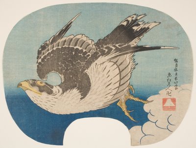 Un falco in volo da Katsushika Hokusai