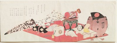 Un lungo Surimono da Katsushika Hokusai