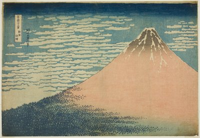 Una brezza mite in una bella giornata (Gaifu kaisei), dalla serie "Trentasei vedute del Monte Fuji (Fugaku sanjurokkei)" da Katsushika Hokusai