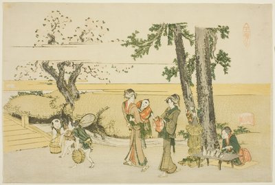 Scena lungo la strada (Oji) da Katsushika Hokusai