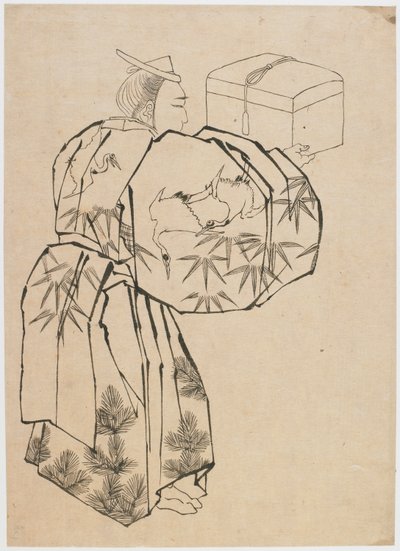 Un messaggero di corte, fine XVIII-inizio XIX secolo da Katsushika Hokusai