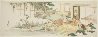Ammirando il glicine da Katsushika Hokusai