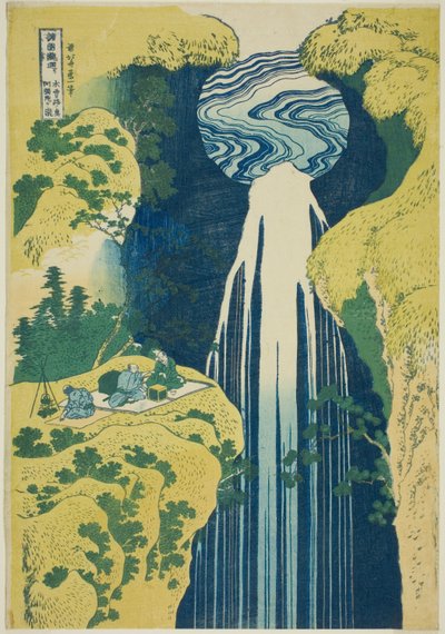 Cascata di Amida nelle lontane regioni del Kisokaido (Kisoji no oku Amidagataki), dalla serie "Un tour delle cascate in varie province (Shokoku taki meguri)" da Katsushika Hokusai