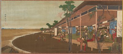 Un resort di divertimenti sulla spiaggia, fine XVIII-inizio XIX secolo da Katsushika Hokusai