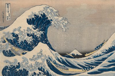 Sotto le onde al largo di Kanagawa, noto anche come La grande onda, dalla serie Trentasei vedute del Monte Fuji da Katsushika Hokusai