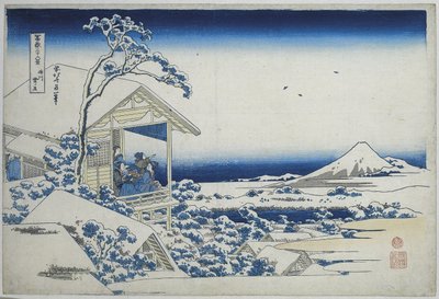 Mattina nevosa a Koishikawa da Katsushika Hokusai
