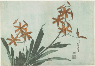 Gigli di mora, c. 1832 da Katsushika Hokusai