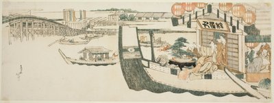 Feste in barca sul fiume Sumida da Katsushika Hokusai