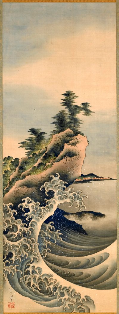 Onde che si infrangono, periodo Edo, 1847 da Katsushika Hokusai
