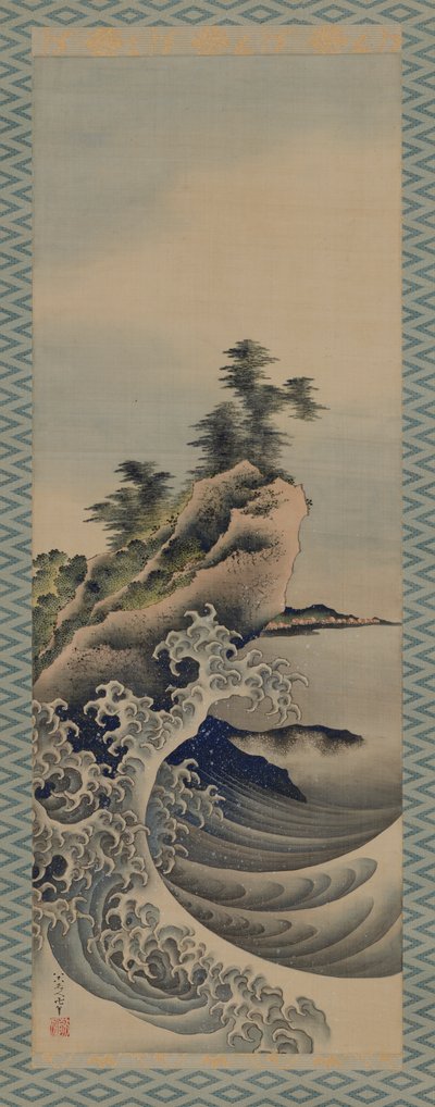 Onde che si infrangono, periodo Edo da Katsushika Hokusai