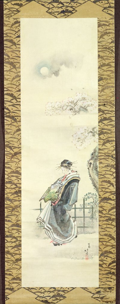 Cortigiana a passeggio da Katsushika Hokusai