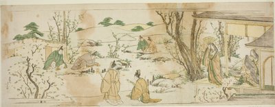 Evento cortese modellato sul Raduno di Lanting da Katsushika Hokusai