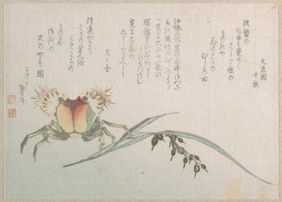Stabilimento per la lavorazione del granchio e del riso da Katsushika Hokusai