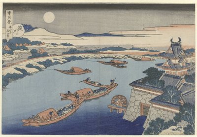 Il fiume Yodo al chiaro di luna da Katsushika Hokusai