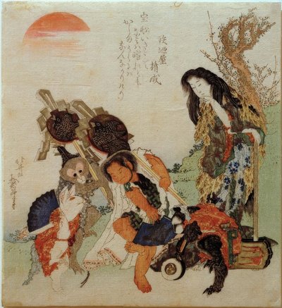 La donna di montagna e Kintarō da Katsushika Hokusai