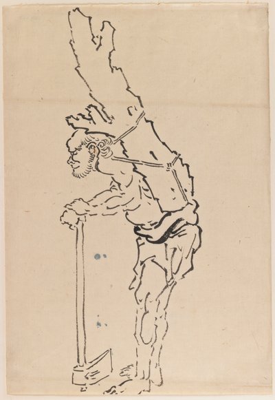 Disegno di un uomo che riposa su un