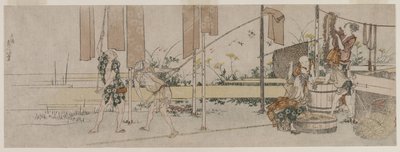 Tintori al lavoro da Katsushika Hokusai