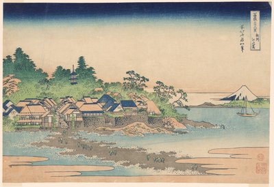 Isola di Enoshima nella provincia di Sagami (Soshu Enoshima), dalla serie "Trentasei vedute del Monte Fuji (Fugaku sanjurokkei)" da Katsushika Hokusai