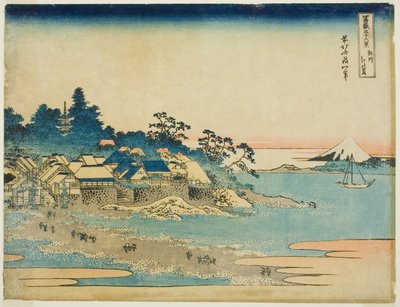 Enoshima nella provincia di Sagami (Soshu Enoshima), dalla serie "Trentasei vedute del Monte Fuji (Fugaku sanjurokkei)" da Katsushika Hokusai