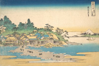 Enoshima nella provincia di Sagami Soshu Enoshima, dalla serie Trentasei vedute di M..., ca. 1830-32 da Katsushika Hokusai