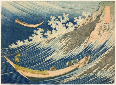 Barche da pesca a Choshi in Shimosa (Soshu Choshi) dalla serie "Mille immagini dell
