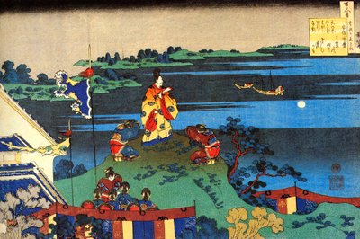 Dalla serie Cento poesie di cento poeti: Abe no Nakamaro, c. 1830 da Katsushika Hokusai