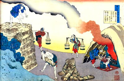 Dalla serie Cento poesie di cento poeti: Fujiwara no Teika, c1830 da Katsushika Hokusai