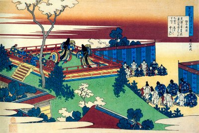 Dalla serie Cento poesie di cento poeti: Henjo, c1830 da Katsushika Hokusai