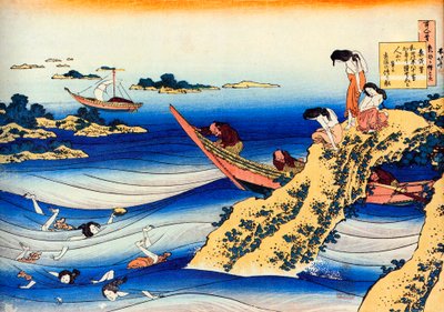Dalla serie Cento Poesie di Cento Poeti: Ono no Takamura, c1830 da Katsushika Hokusai