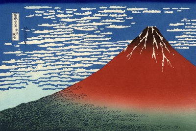Fuji, montagne in tempo sereno, da "36 vedute del Monte Fuji" da Katsushika Hokusai