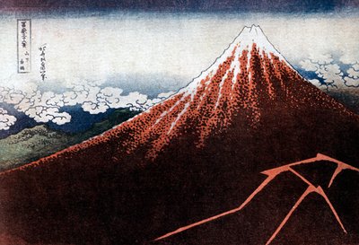 Il Fuji sopra il fulmine, c1823 da Katsushika Hokusai