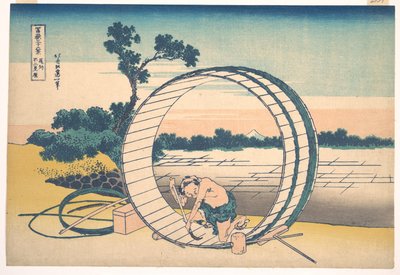 Fujimigahara nella provincia di Owari (Bishū Fujimigahara), dalla serie “Le trentasei vedute del Monte Fuji” (Fugaku sanjūrokkei) da Katsushika Hokusai