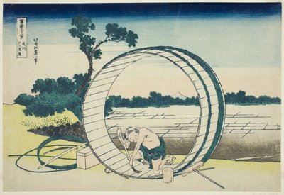 Fujimigahara nella Provincia di Owari, dalla serie "Trentasei vedute del Monte Fuji" da Katsushika Hokusai