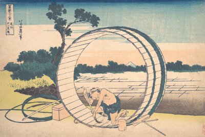 Fujimigahara nella provincia di Owari Bishu Fujimigahara, dalla serie Trentasei vedute, ca. 1830-32 da Katsushika Hokusai