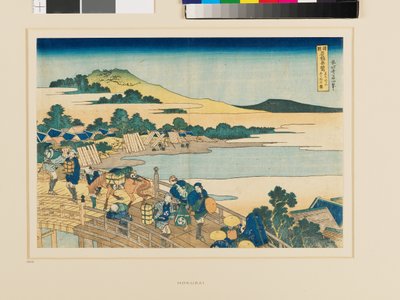 Ponte Fukui nella Provincia di Echizen da Katsushika Hokusai